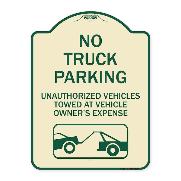 Signmission No Parking No Truck Parking Unauthorized Vehicles Towed at Vehicle Owners Expense W, TG-1824-23660 A-DES-TG-1824-23660 - main